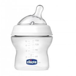 Бутылочка для кормления пластиковая, Chicco (Чикко ) 150 мл арт. 310205013 Нейчерал Филинг с силиконовой соской с наклоном и флексорами