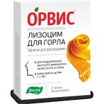 ОРВИС Лизоцим для горла, таблетки для рассасывания 0.24 г 25 шт