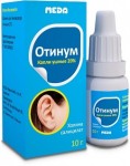 Отинум, капли ушные 20% 10 г 1 шт